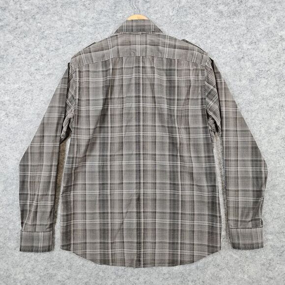 Banana Republic Men's Shirt Size M (15-15 1/2) Brown Plaid Button Up Two Pockets - Picture 14 of 15